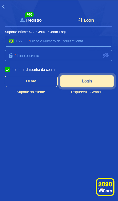 2090win.com Benefícios Imediatos de Cadastro
